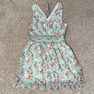 Floral Dress in Mint and Pink